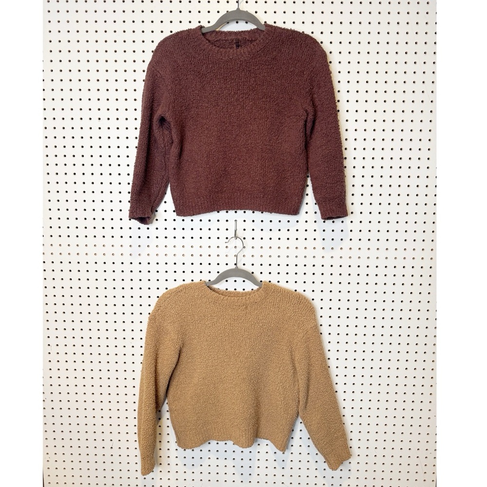 Skims | Cozy Teddy Pullover Sweater, Bundle of‎ Two, Big Kids Unisex Sz. 8/10